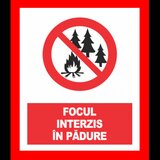 Placuta pentru focul interzis in padure